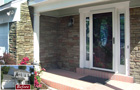 stone veneer entranceway